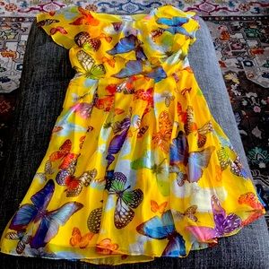 womens never used yellow dress